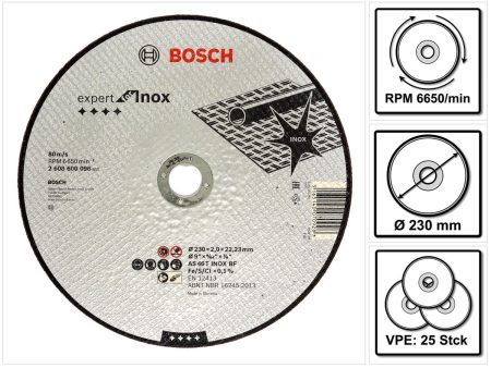 Bosch AS 46 T INOX BF Trennscheibe 230x22,23x2 mm 25 Stück ( 25x 2608600096 )