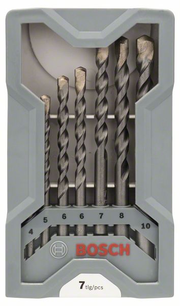Bosch Betonbohrer CYL-3 Set, Silver Percussion, 7-teilig, 4, 5, 6, 6, 7, 8, 10 mm (2607017082)-2
