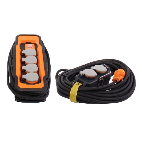 Brennenstuhl professionalLINE Industriemontage Set Mobiler Akku LED Strahler X 4000 MA + Powerblock mit Verlängerungskabel + Steckdosenblock mit Schalter + Tasche ( 9171990000 )-5