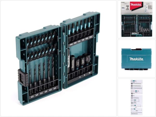 Makita B-66896 Bit Set Impact Black 33 tlg. S2 Stahl + Koffer-5