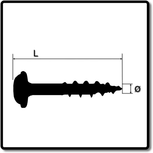 Pocket-Hole-Linsenkopfschraube-SML-C250B-50-Vierkantantrieb-selbstschneidend -1