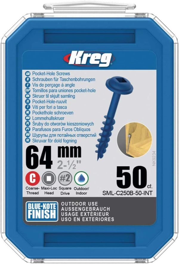 Pocket-Hole-Linsenkopfschraube-SML-C250B-50-Vierkantantrieb-selbstschneidend