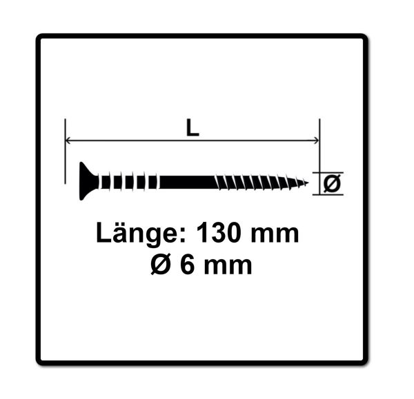 SPAX Justierschraube 6,0x130 mm 100 Stück ( 161010601305 ) Justiergewinde mit Halterillen Flachkopf T-STAR Plus 4Cut WIROX-3