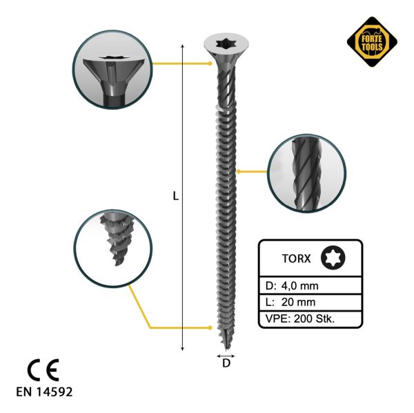 forte-tools-universal-holzschraube-4-0-x-20-mm-t20-200-stk-000040113867-silber-verzinkt-torx-senkkopf-vollgewinde_27609_29195 -1