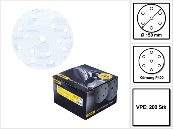 mirka-basecut-grinding-wheels-150-mm-p400-200-pcs-2x-2261109941-grip-15-hole-sandpaper-20853433