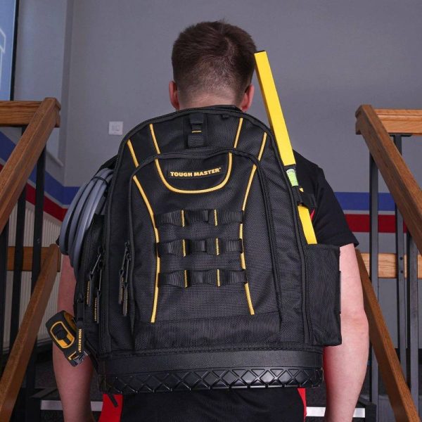 tough-master-werkzeugrucksack-18-zoll-14-taschen-gepolstertes-17-zoll-laptochfach-ruckenpolsterung-wasserabweisend-gummi-unterseite-tm-tb17-manomano-de